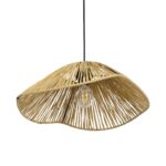 GLOBOSTAR® CHAPEAU 205-0028 Boho Κρεμαστό Φωτιστικό Οροφής με Ντουί 1 x E27 AC 220-240V IP20 - Μπεζ - M41 x Π41 x Υ17cm - Image 6