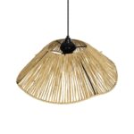GLOBOSTAR® CHAPEAU 205-0028 Boho Κρεμαστό Φωτιστικό Οροφής με Ντουί 1 x E27 AC 220-240V IP20 - Μπεζ - M41 x Π41 x Υ17cm - Image 7