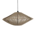 GLOBOSTAR® OVNI 205-0029 Boho Κρεμαστό Φωτιστικό Οροφής με Ντουί 1 x E27 AC 220-240V IP20 - Μπεζ - M60 x Π60 x Υ29cm - Image 5