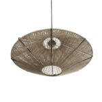 GLOBOSTAR® OVNI 205-0029 Boho Κρεμαστό Φωτιστικό Οροφής με Ντουί 1 x E27 AC 220-240V IP20 - Μπεζ - M60 x Π60 x Υ29cm - Image 6