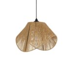 GLOBOSTAR® ECLAIR 205-0030 Boho Κρεμαστό Φωτιστικό Οροφής με Ντουί 1 x E27 AC 220-240V IP20 - Μπεζ - M41 x Π27 x Υ29cm - Image 5