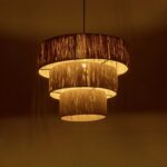 GLOBOSTAR® COROIN 205-0034 Boho Κρεμαστό Φωτιστικό Οροφής με Ντουί 1 x E27 AC 220-240V IP20 - Μπεζ - M40 x Π40 x Υ35cm - Image 3