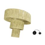 GLOBOSTAR® COROIN 205-0035 Boho Κρεμαστό Φωτιστικό Οροφής με Ντουί 1 x E27 AC 220-240V IP20 - Μπεζ - M70 x Π70 x Υ64cm - Image 12