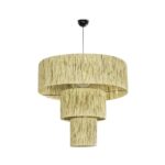 GLOBOSTAR® COROIN 205-0035 Boho Κρεμαστό Φωτιστικό Οροφής με Ντουί 1 x E27 AC 220-240V IP20 - Μπεζ - M70 x Π70 x Υ64cm - Image 4