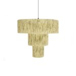 GLOBOSTAR® COROIN 205-0035 Boho Κρεμαστό Φωτιστικό Οροφής με Ντουί 1 x E27 AC 220-240V IP20 - Μπεζ - M70 x Π70 x Υ64cm - Image 5