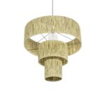 GLOBOSTAR® COROIN 205-0035 Boho Κρεμαστό Φωτιστικό Οροφής με Ντουί 1 x E27 AC 220-240V IP20 - Μπεζ - M70 x Π70 x Υ64cm - Image 6