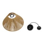 GLOBOSTAR® HATA  205-0036 Boho Κρεμαστό Φωτιστικό Οροφής με Ντουί 1 x E27 AC 220-240V IP20 - Μπεζ - M35 x Π35 x Υ21cm - Image 11