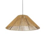 GLOBOSTAR® HATA 205-0037 Boho Κρεμαστό Φωτιστικό Οροφής με Ντουί 1 x E27 AC 220-240V IP20 - Μπεζ - M60 x Π60 x Υ27cm