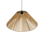 GLOBOSTAR® HATA 205-0037 Boho Κρεμαστό Φωτιστικό Οροφής με Ντουί 1 x E27 AC 220-240V IP20 - Μπεζ - M60 x Π60 x Υ27cm - Image 7