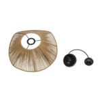 GLOBOSTAR® COURBE 205-0038 Boho Κρεμαστό Φωτιστικό Οροφής με Ντουί 1 x E27 AC 220-240V IP20 - Μπεζ - M40 x Π40 x Υ17cm - Image 11