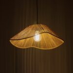 GLOBOSTAR® COURBE 205-0038 Boho Κρεμαστό Φωτιστικό Οροφής με Ντουί 1 x E27 AC 220-240V IP20 - Μπεζ - M40 x Π40 x Υ17cm - Image 3