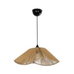 GLOBOSTAR® COURBE 205-0038 Boho Κρεμαστό Φωτιστικό Οροφής με Ντουί 1 x E27 AC 220-240V IP20 - Μπεζ - M40 x Π40 x Υ17cm - Image 4