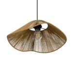 GLOBOSTAR® COURBE 205-0038 Boho Κρεμαστό Φωτιστικό Οροφής με Ντουί 1 x E27 AC 220-240V IP20 - Μπεζ - M40 x Π40 x Υ17cm - Image 6