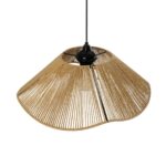 GLOBOSTAR® COURBE 205-0038 Boho Κρεμαστό Φωτιστικό Οροφής με Ντουί 1 x E27 AC 220-240V IP20 - Μπεζ - M40 x Π40 x Υ17cm - Image 7