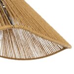 GLOBOSTAR® COURBE 205-0038 Boho Κρεμαστό Φωτιστικό Οροφής με Ντουί 1 x E27 AC 220-240V IP20 - Μπεζ - M40 x Π40 x Υ17cm - Image 8