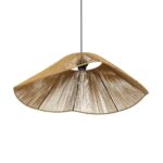 GLOBOSTAR® COURBE 205-0039 Boho Κρεμαστό Φωτιστικό Οροφής με Ντουί 1 x E27 AC 220-240V IP20 - Μπεζ - M62 x Π62 x Υ22cm - Image 6