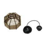 GLOBOSTAR® JUTTO 205-0040 Boho Κρεμαστό Φωτιστικό Οροφής με Ντουί 1 x E27 AC 220-240V IP20 - Μπεζ - M20 x Π20 x Υ18cm - Image 11