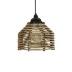 GLOBOSTAR® JUTTO 205-0040 Boho Κρεμαστό Φωτιστικό Οροφής με Ντουί 1 x E27 AC 220-240V IP20 - Μπεζ - M20 x Π20 x Υ18cm - Image 5