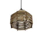 GLOBOSTAR® JUTTO 205-0040 Boho Κρεμαστό Φωτιστικό Οροφής με Ντουί 1 x E27 AC 220-240V IP20 - Μπεζ - M20 x Π20 x Υ18cm - Image 6