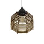 GLOBOSTAR® JUTTO 205-0040 Boho Κρεμαστό Φωτιστικό Οροφής με Ντουί 1 x E27 AC 220-240V IP20 - Μπεζ - M20 x Π20 x Υ18cm - Image 7