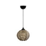 GLOBOSTAR® JUTTI 205-0041 Boho Κρεμαστό Φωτιστικό Οροφής με Ντουί 1 x E27 AC 220-240V IP20 - Μπεζ - M20 x Π20 x Υ18cm - Image 4