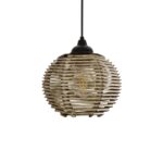 GLOBOSTAR® JUTTI 205-0041 Boho Κρεμαστό Φωτιστικό Οροφής με Ντουί 1 x E27 AC 220-240V IP20 - Μπεζ - M20 x Π20 x Υ18cm - Image 5