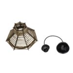 GLOBOSTAR® JUTTI 205-0042 Boho Κρεμαστό Φωτιστικό Οροφής με Ντουί 1 x E27 AC 220-240V IP20 - Μπεζ - M26 x Π26 x Υ15cm - Image 11