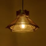 GLOBOSTAR® JUTTI 205-0042 Boho Κρεμαστό Φωτιστικό Οροφής με Ντουί 1 x E27 AC 220-240V IP20 - Μπεζ - M26 x Π26 x Υ15cm - Image 3