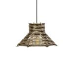 GLOBOSTAR® JUTTI 205-0042 Boho Κρεμαστό Φωτιστικό Οροφής με Ντουί 1 x E27 AC 220-240V IP20 - Μπεζ - M26 x Π26 x Υ15cm - Image 5