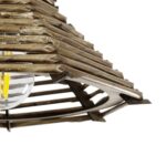 GLOBOSTAR® JUTTI 205-0042 Boho Κρεμαστό Φωτιστικό Οροφής με Ντουί 1 x E27 AC 220-240V IP20 - Μπεζ - M26 x Π26 x Υ15cm - Image 8