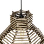 GLOBOSTAR® JUTTI 205-0042 Boho Κρεμαστό Φωτιστικό Οροφής με Ντουί 1 x E27 AC 220-240V IP20 - Μπεζ - M26 x Π26 x Υ15cm - Image 9