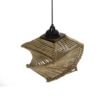 GLOBOSTAR® HUSLE 205-0043 Boho Κρεμαστό Φωτιστικό Οροφής με Ντουί 1 x E27 AC 220-240V IP20 - Μπεζ - M28 x Π28 x Υ19cm - Image 7