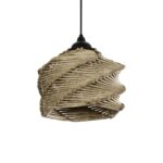 GLOBOSTAR® HUSLE 205-0044 Boho Κρεμαστό Φωτιστικό Οροφής με Ντουί 1 x E27 AC 220-240V IP20 - Μπεζ - M24 x Π24 x Υ21cm