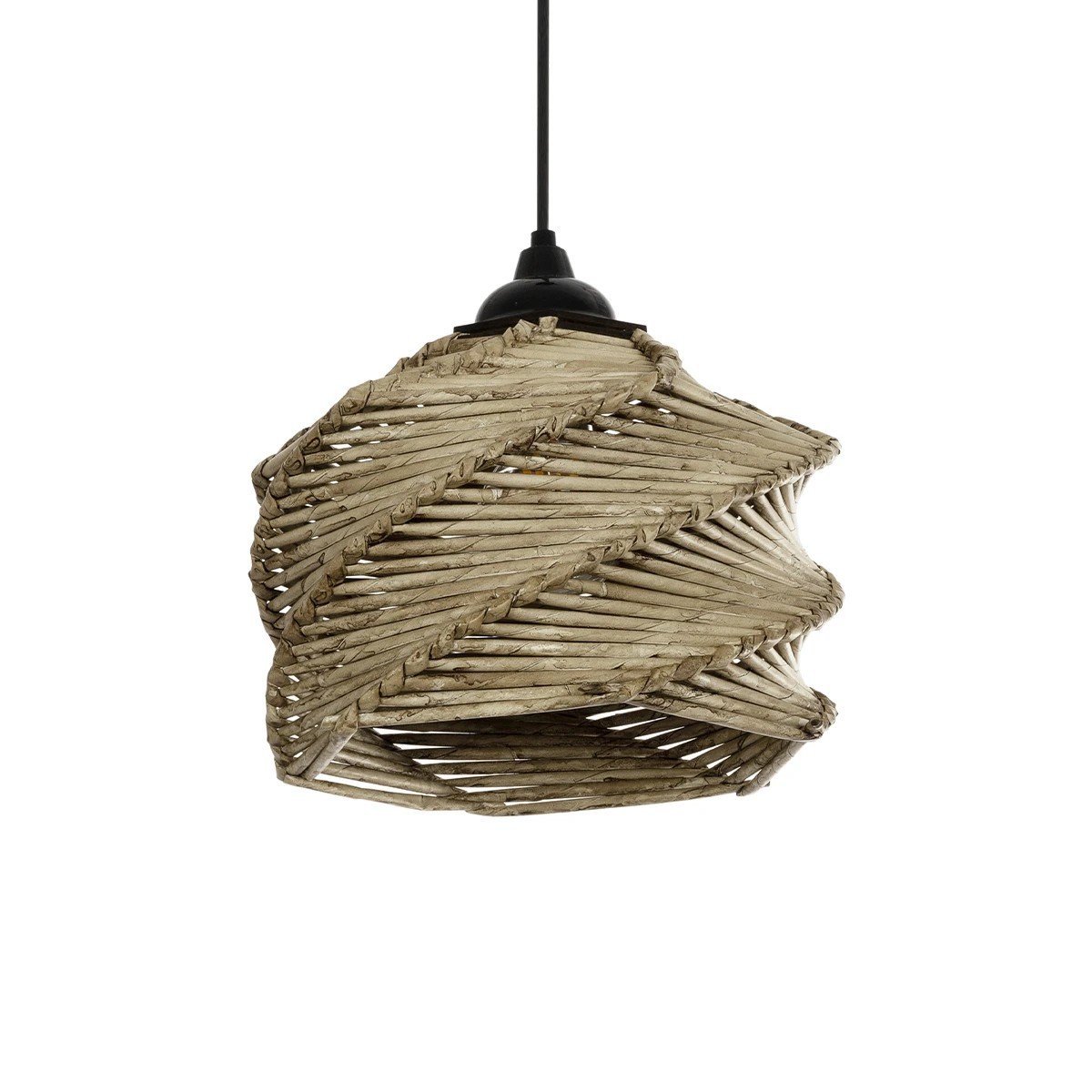 205_0044_0 GLOBOSTAR® HUSLE 205-0044 Boho Κρεμαστό Φωτιστικό Οροφής με Ντουί 1 x E27 AC 220-240V IP20 - Μπεζ - M24 x Π24 x Υ21cm - Image 1