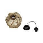 GLOBOSTAR® HUSLE 205-0044 Boho Κρεμαστό Φωτιστικό Οροφής με Ντουί 1 x E27 AC 220-240V IP20 - Μπεζ - M24 x Π24 x Υ21cm - Image 11