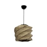 GLOBOSTAR® HUSLE 205-0045 Boho Κρεμαστό Φωτιστικό Οροφής με Ντουί 1 x E27 AC 220-240V IP20 - Μπεζ - M31 x Π31 x Υ28cm - Image 4