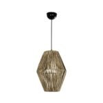 GLOBOSTAR® CASTILLO 205-0046 Boho Κρεμαστό Φωτιστικό Οροφής με Ντουί 1 x E27 AC 220-240V IP20 - Μπεζ - M26 x Π26 x Υ36cm - Image 4