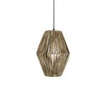 GLOBOSTAR® CASTILLO 205-0046 Boho Κρεμαστό Φωτιστικό Οροφής με Ντουί 1 x E27 AC 220-240V IP20 - Μπεζ - M26 x Π26 x Υ36cm - Image 5