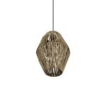 GLOBOSTAR® CASTILLO 205-0046 Boho Κρεμαστό Φωτιστικό Οροφής με Ντουί 1 x E27 AC 220-240V IP20 - Μπεζ - M26 x Π26 x Υ36cm - Image 6
