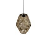 GLOBOSTAR® CASTILLO 205-0046 Boho Κρεμαστό Φωτιστικό Οροφής με Ντουί 1 x E27 AC 220-240V IP20 - Μπεζ - M26 x Π26 x Υ36cm - Image 7