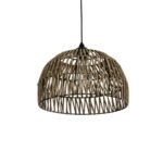 GLOBOSTAR® ARANCIA 205-0047 Boho Κρεμαστό Φωτιστικό Οροφής με Ντουί 1 x E27 AC 220-240V IP20 - Μπεζ - M35 x Π35 x Υ26cm