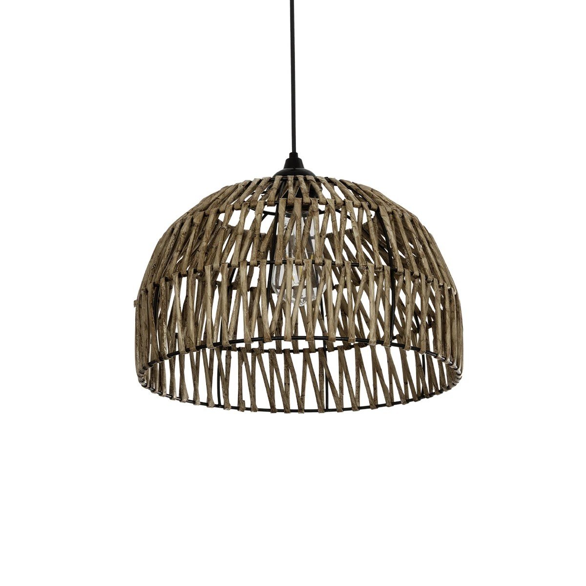 205_0047_0 GLOBOSTAR® ARANCIA 205-0047 Boho Κρεμαστό Φωτιστικό Οροφής με Ντουί 1 x E27 AC 220-240V IP20 - Μπεζ - M35 x Π35 x Υ26cm - Image 1