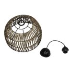 GLOBOSTAR® ARANCIA 205-0047 Boho Κρεμαστό Φωτιστικό Οροφής με Ντουί 1 x E27 AC 220-240V IP20 - Μπεζ - M35 x Π35 x Υ26cm - Image 12