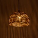 GLOBOSTAR® ARANCIA 205-0047 Boho Κρεμαστό Φωτιστικό Οροφής με Ντουί 1 x E27 AC 220-240V IP20 - Μπεζ - M35 x Π35 x Υ26cm - Image 3