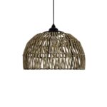 GLOBOSTAR® ARANCIA 205-0047 Boho Κρεμαστό Φωτιστικό Οροφής με Ντουί 1 x E27 AC 220-240V IP20 - Μπεζ - M35 x Π35 x Υ26cm - Image 5