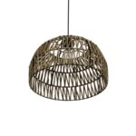 GLOBOSTAR® ARANCIA 205-0047 Boho Κρεμαστό Φωτιστικό Οροφής με Ντουί 1 x E27 AC 220-240V IP20 - Μπεζ - M35 x Π35 x Υ26cm - Image 6