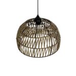 GLOBOSTAR® ARANCIA 205-0047 Boho Κρεμαστό Φωτιστικό Οροφής με Ντουί 1 x E27 AC 220-240V IP20 - Μπεζ - M35 x Π35 x Υ26cm - Image 7