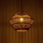 GLOBOSTAR® KEGEL 205-0048 Boho Κρεμαστό Φωτιστικό Οροφής με Ντουί 1 x E27 AC 220-240V IP20 - Μπεζ - M46 x Π46 x Υ35cm - Image 3