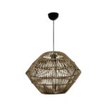 GLOBOSTAR® KEGEL 205-0048 Boho Κρεμαστό Φωτιστικό Οροφής με Ντουί 1 x E27 AC 220-240V IP20 - Μπεζ - M46 x Π46 x Υ35cm - Image 4