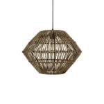 GLOBOSTAR® KEGEL 205-0048 Boho Κρεμαστό Φωτιστικό Οροφής με Ντουί 1 x E27 AC 220-240V IP20 - Μπεζ - M46 x Π46 x Υ35cm - Image 5